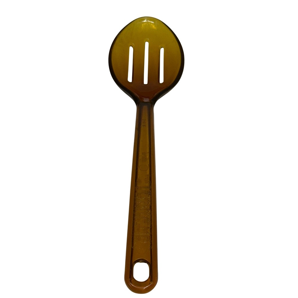 VTG Robinson Knife Co Ultratemp Slotted Spoon Amber Brown Nylon‎ Kitchen Utensil